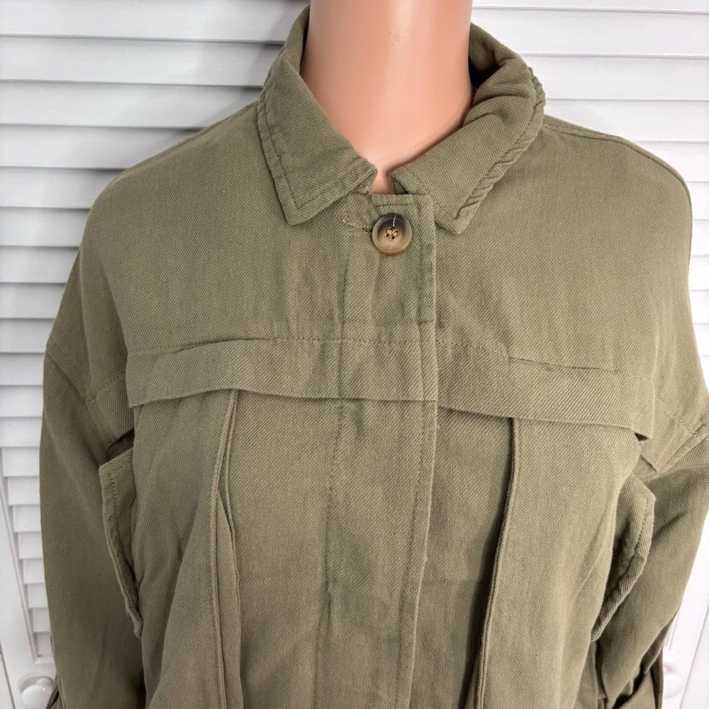 New BLANK NYC Green Utility Jacket Size Small